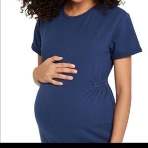 The Nines by Hatch | Navy knit maternity jumpsuit